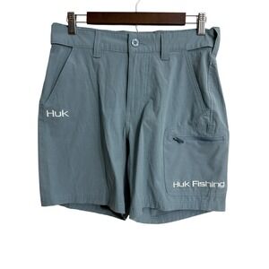 Huk shorts men's‎ small blue fish outdoor active performance nautical Next Level